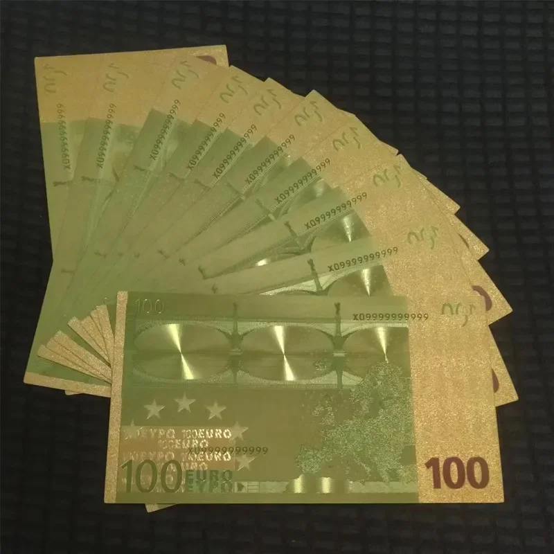 5~100pcs 100 Euro Fake Euro Bill Fake Money European Banknote 100 Euro Gold Banknotes Gifts Collection