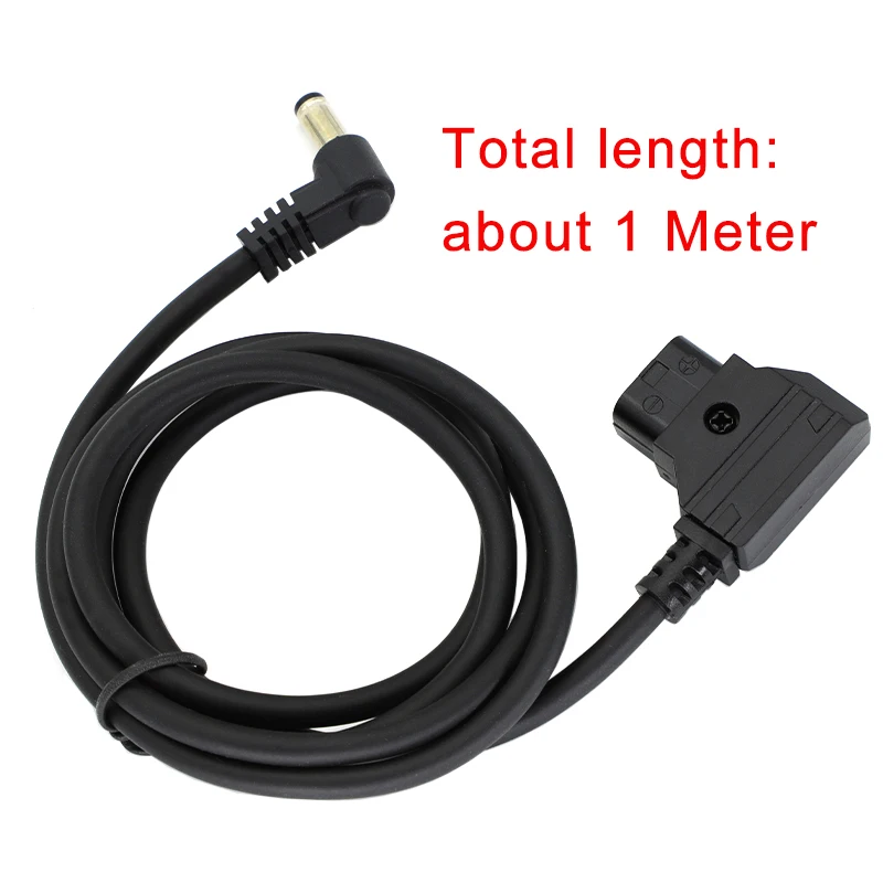 Power Tap D-Tap Male to Right Angle DC 5.5x2.5mm powe Cable for DSLR Rig Power V-Mount Anton, Camera monitor cord