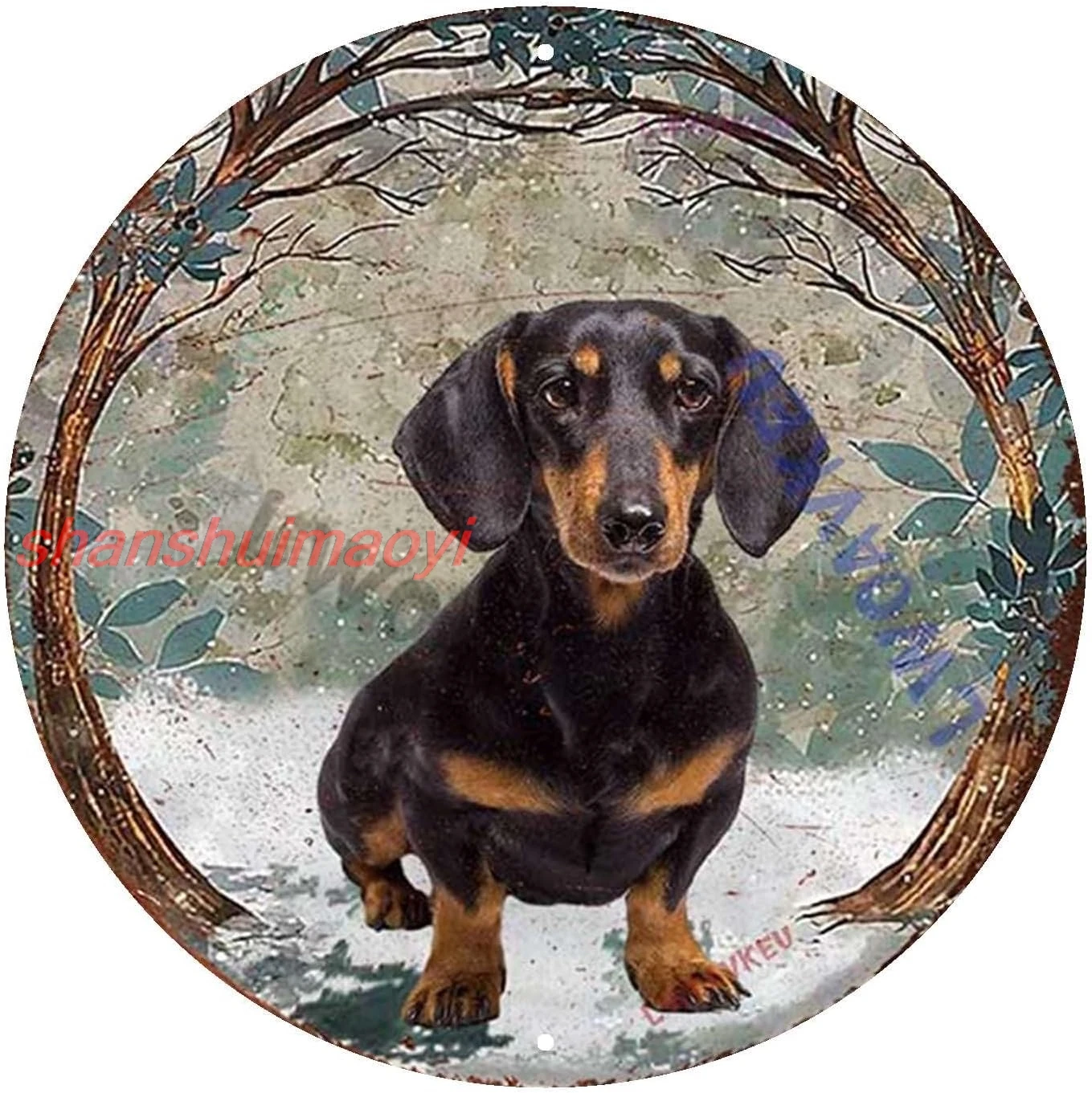 shan uminum Retro Tin Sign Girl Really Loved Dachshund For Home Living Room Garden Bedroom Office Hotel Cafe And Pub Wall 1pc
