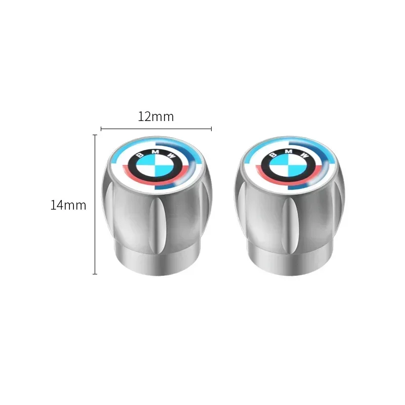 Universal Knurled Tire Valve Stem Caps for BMW E28 E34 E39 E60 E61 F10 F11 F07 F18 G30 G31 G38 G60 G68 X3 X5 M3 M4 M5 U11 U12 view 2