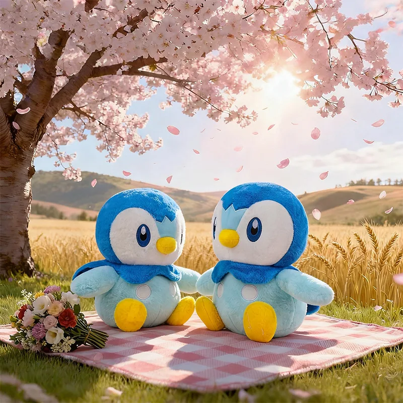 30CM Kawaii Piplup Plush Toy Pokemon Penguin Stuffed Anime Doll Very Soft Cuddly Plushie Birthday Gifts For Fans
