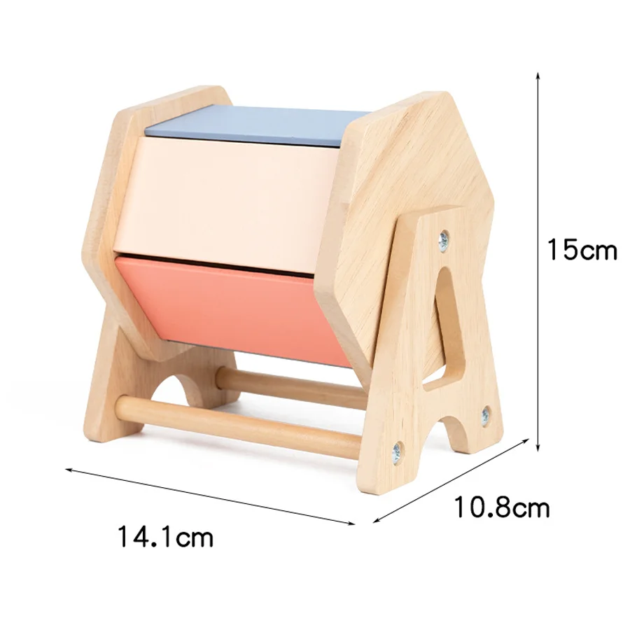ของเล่นไม้มอนเตสซอรี่ แมคคารอน กลองไม้สำหรับเด็กเล็ก ของเล่นเสริมพัฒนาการเด็ก ของขวัญเสริมทักษะการเรียนรู้ จับคู่สีและรูปทรง ของเล่นเสริมประสาทสัมผัส