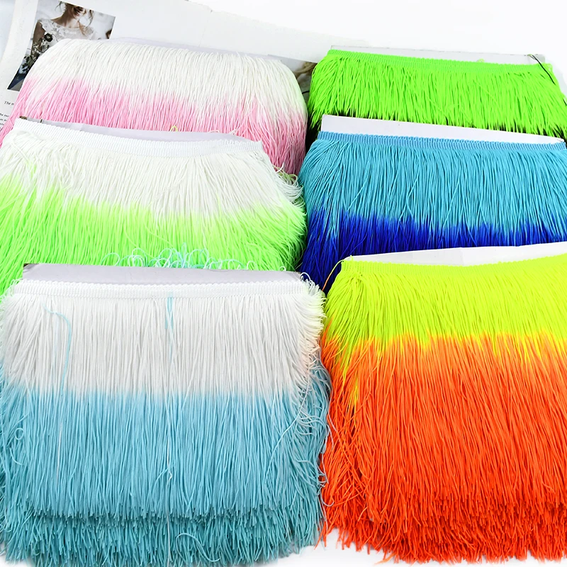 

Meetee 1/2/3/5M 20cm Fringe Tassels Trim Garment Sewing Fringes Curtain Decorative Trimmings Ribbons Tapes Lace Accessories