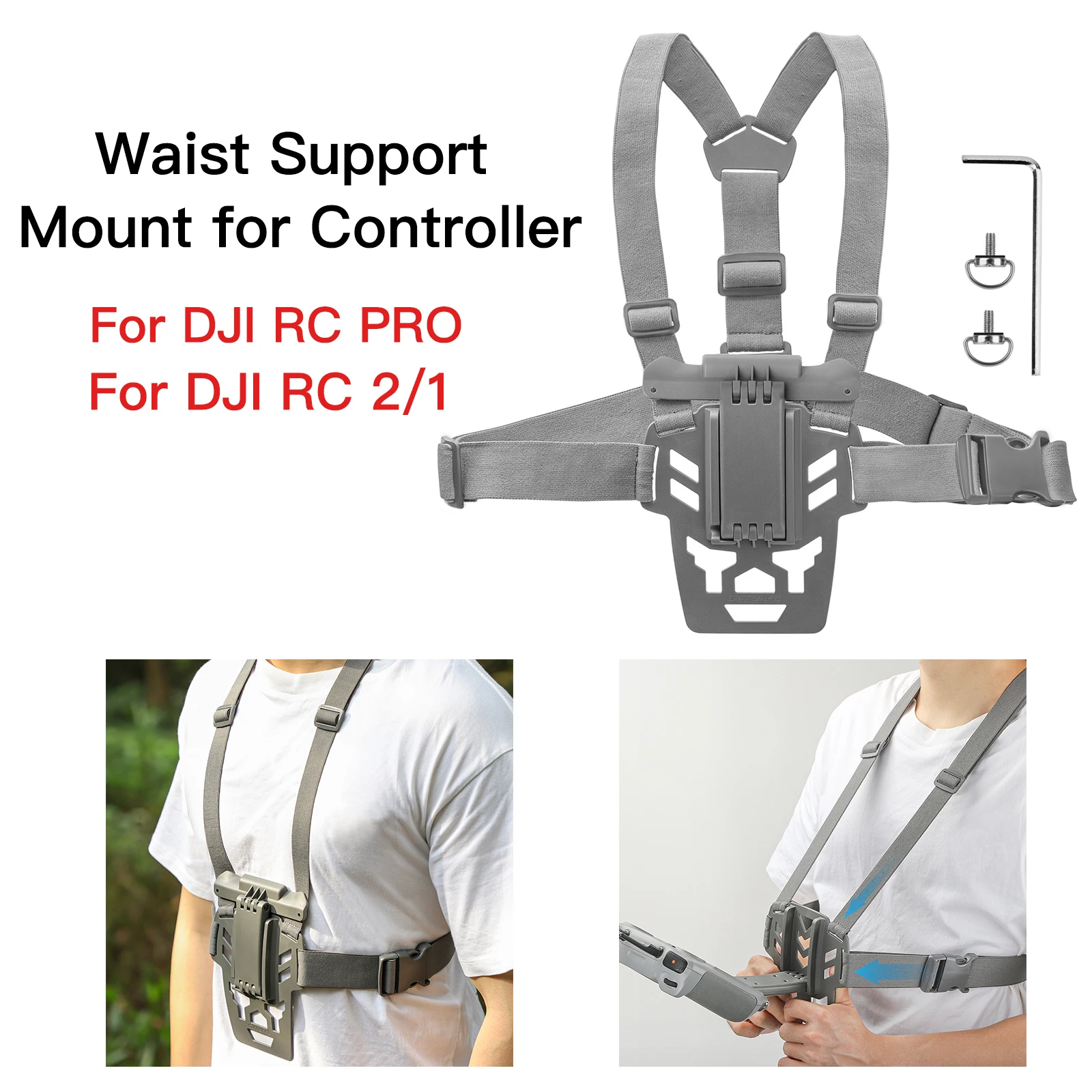 

Chest Strap Support for DJI RC 2 Controller Waist Strap Foldable Bracket for DJI RC Pro Neck Strap Safety Belt Sling Accessories