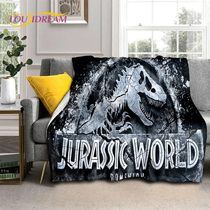 

3D Cartoon Jurassic Park Dinosaur Dino Soft Flannel Blanket for Beds Bedroom Sofa Picnic,Throw Blanket for Outdoors Leisure Gift