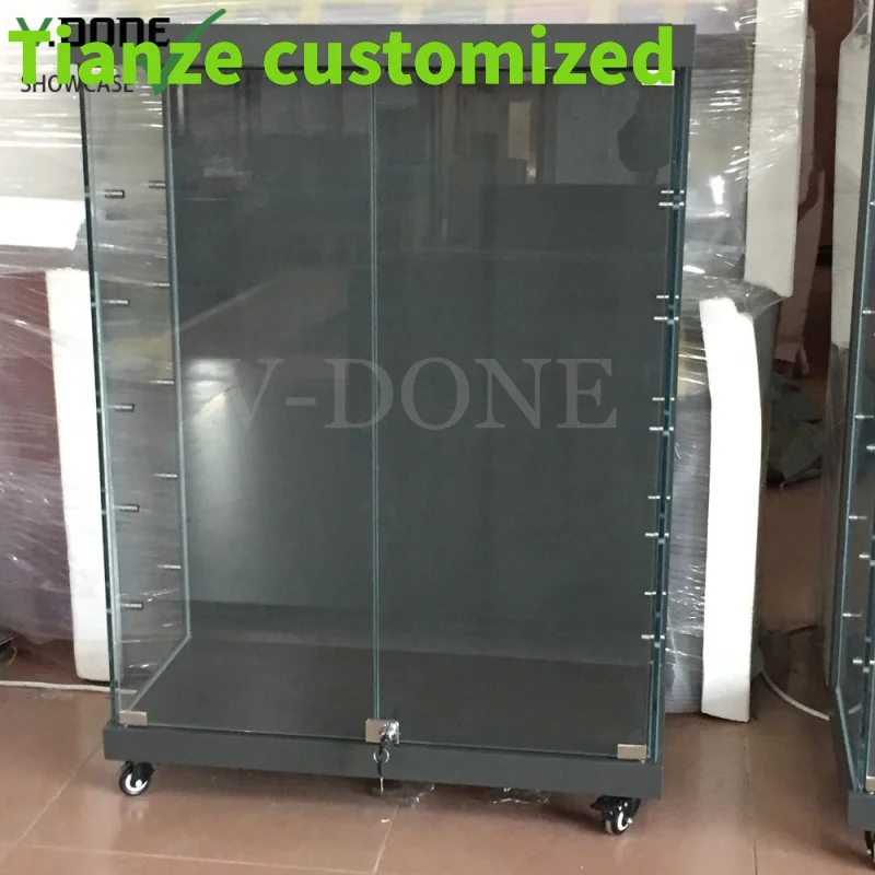 Customized-glass display cabinet jewelry display showcase & china cabinets