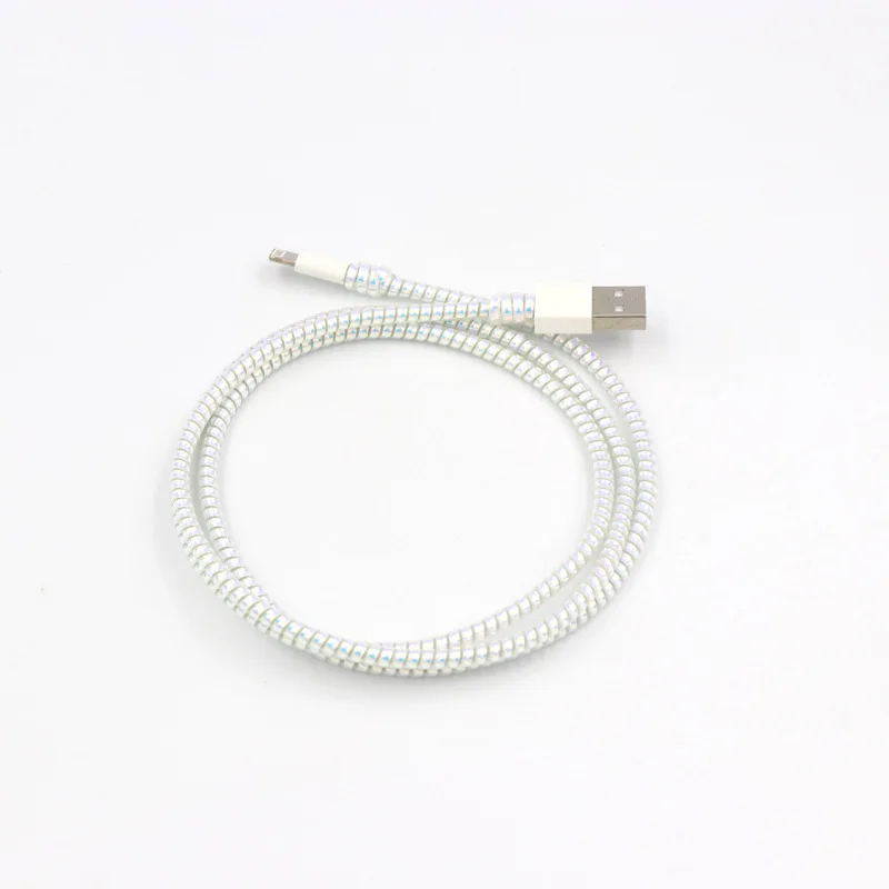 Enrouleur de Câble de Données USB pour Android, Protection Ronde, 1.6m, 1 Pièce