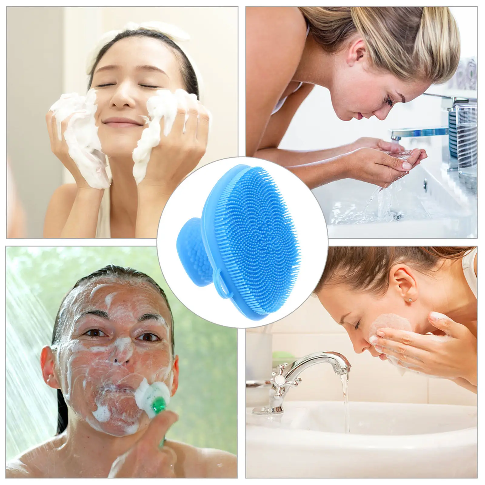 

Silicone Facial Brush Deep Cleaning Face Scrubber for Blackhead Prevention Gentle Exfoliation Massage Skin Care Cleansing