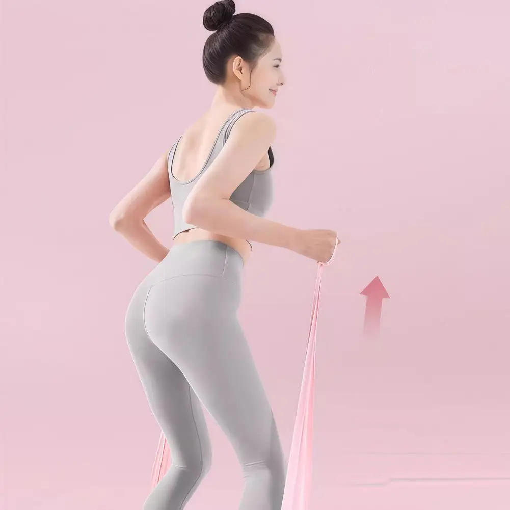 Compact Workout Strap Natural Latex Resistance Bands Elastic Stretch Straps for Yoga Fitness Body Stretching Workout for Home