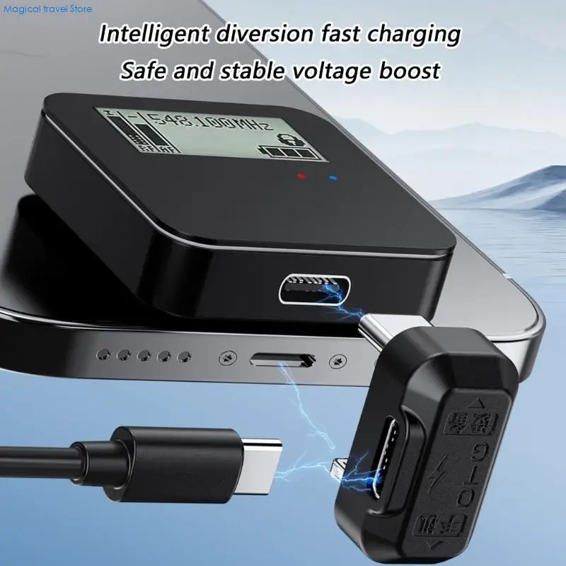 N2UB USB C OTG محول نوع C U على شكل فاصل لجهاز استقبال MIC توصيل مزامنة البيانات 480 ميجا بت في الثانية والتوافق الواسع