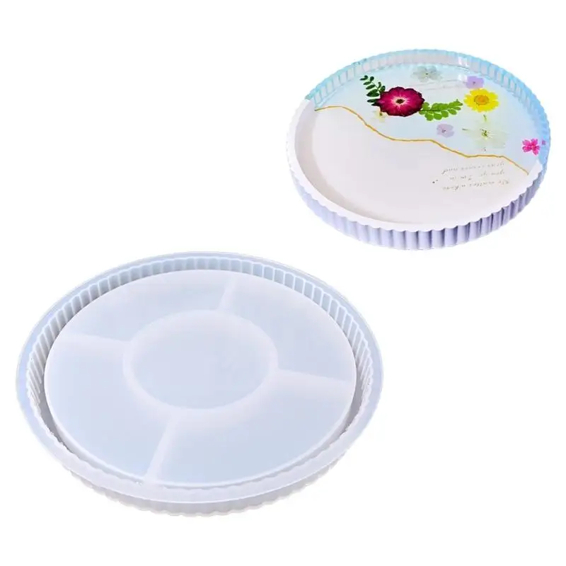 A52E Large Flower Sturdy Silicone Resin Mould for Epoxy Castes Jewelry Dishes Tray Making Creative Craft Supplies Projects