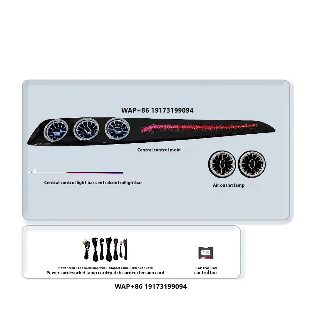 

For 2010-2014 Benz-C-Class W204 LED Atmosphere Dashboard Strip Dynamic Shadow Decorative Steering Wheel Auto Interior Lighting