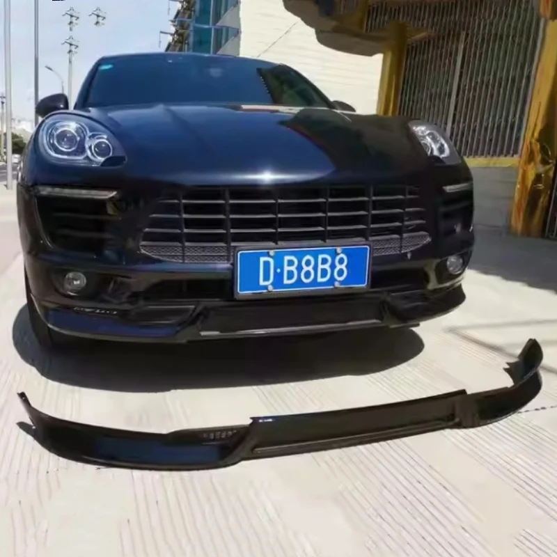 

Неокрашенная передняя лопата для Porsche Macan S, модифицированный новый стиль, передняя губа, комплект кузова автомобиля, автоаксессуары