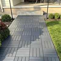 44-Piece Interlocking Plastic Outdoor Flooring, Suitable for Courtyard Floors, Outdoor Patios, Walkways, and Decking. Waterproof and Easy to Install, Made of Durable PP Material, Ideal for Use around Swimming Pools, Gardens, and Other Outdoor Areas. 3