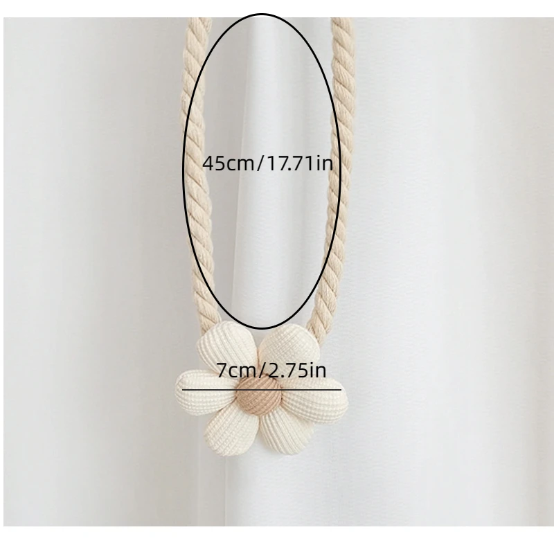 1 قطعة رباط للستائر المغناطيسي بسيط الحديثة الطازجة زهرة الإبداعية حبل العلاقات الباب الستار تخزين مشبك الديكور