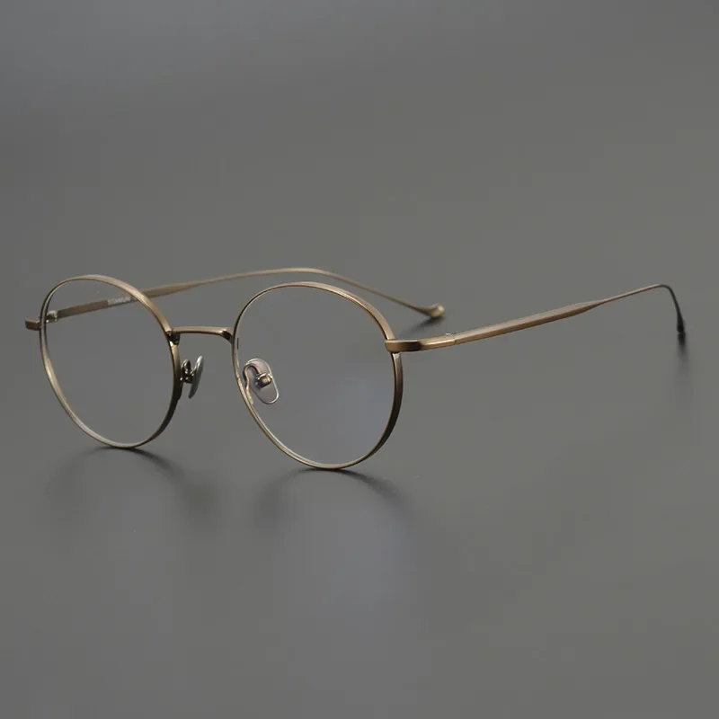 Japanese Pure Titanium Glasses Frame Men Women CHORD-C Round Eyewear Male Classic Optical Prescription Eyeglasses Frames