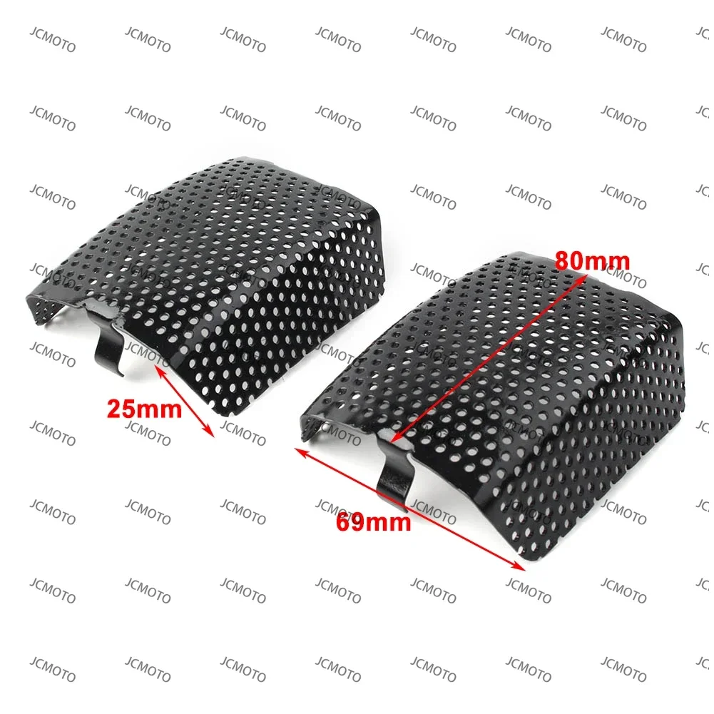 For Harley V-Rod Touring Models 2008-2019 2PCS Black Steel Motorbike Front Caliper Screen Inserts Cover