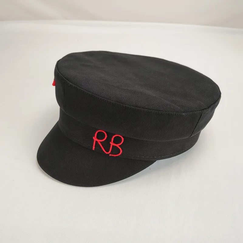 Designer RB Letter Military Cap Spring Summer Travel Newsboy Caps Fashion Women Streetwear Flat Top Sailor Hat Lady Navy Hats