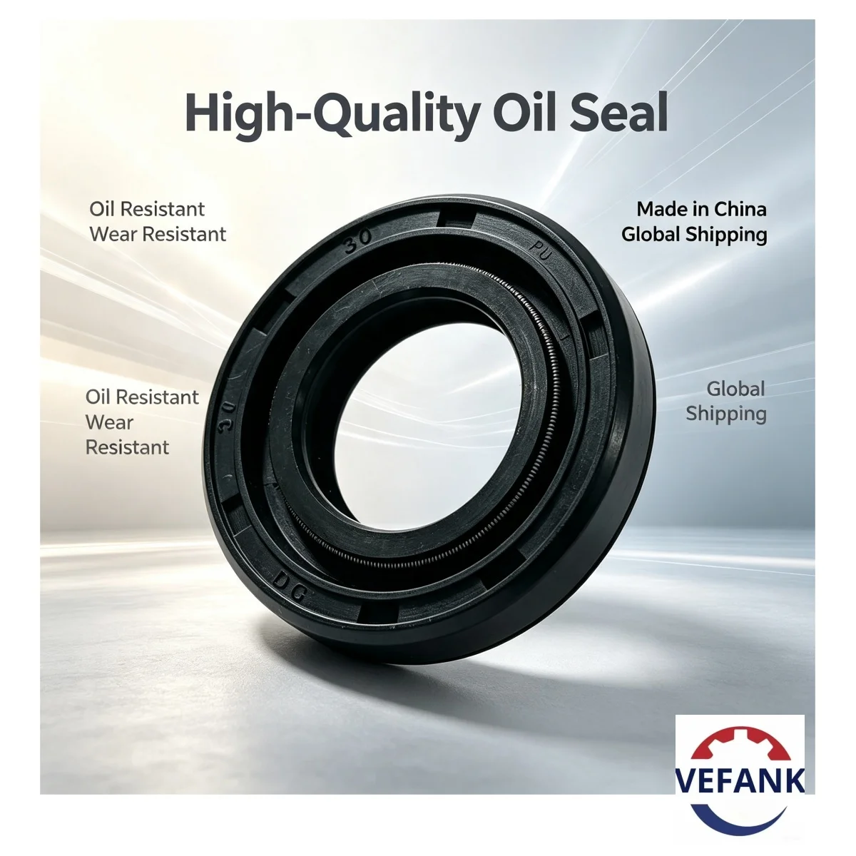 DC 17*30*7 mm Oil Seal, NBR, Black, Double-Lip Spring-Reinforced Oil Seal, Factory Direct, Brand New & High Quality