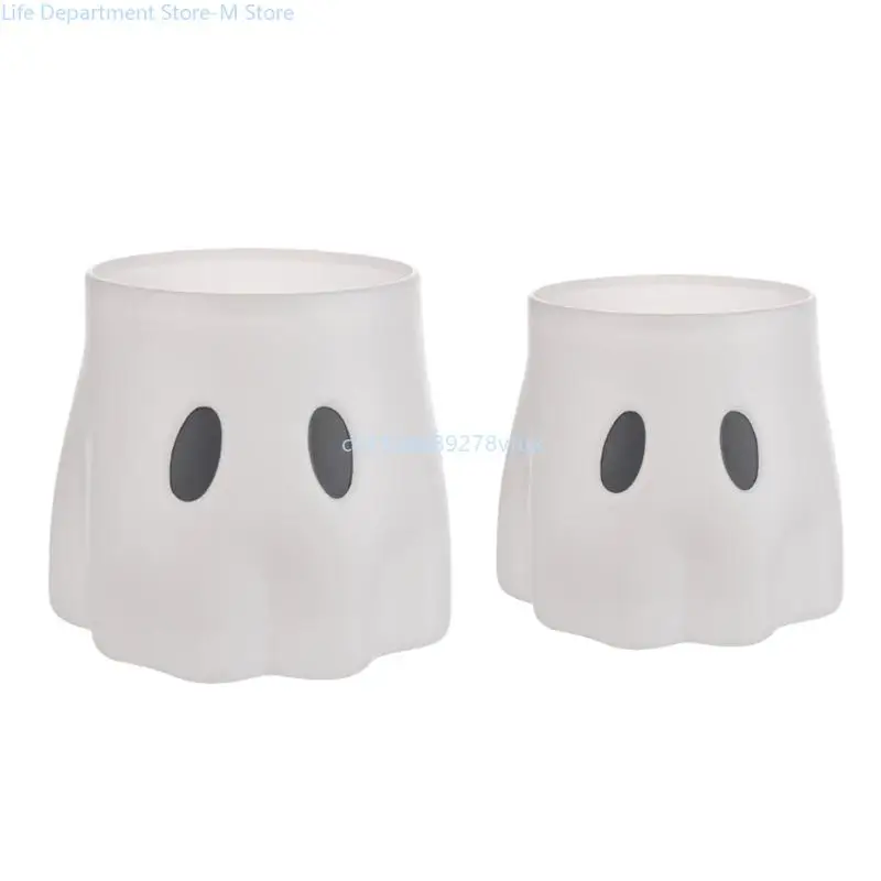 

Double Use Ghosting Bucket Vases Planter Pots for Halloween Holiday, Adorable Indoor Outdoor Seasonal Party Decoration