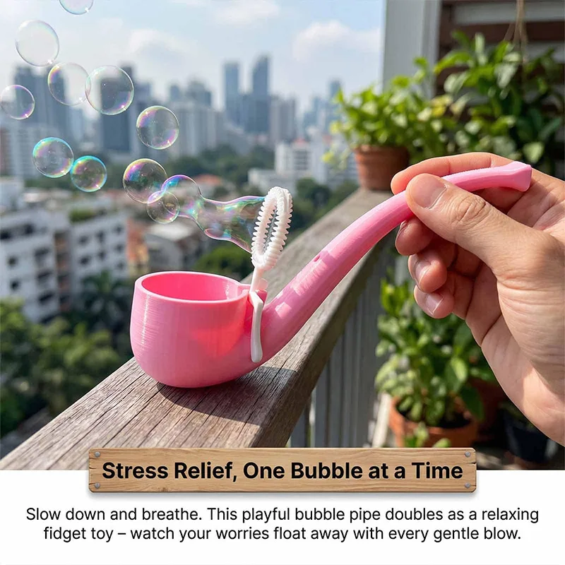Novelty Portable Soap Bubble Pipe Creative Hot New Bubble Blower Toy for Kids Adults Outdoor Party Fun Favor Stocking Stuffers