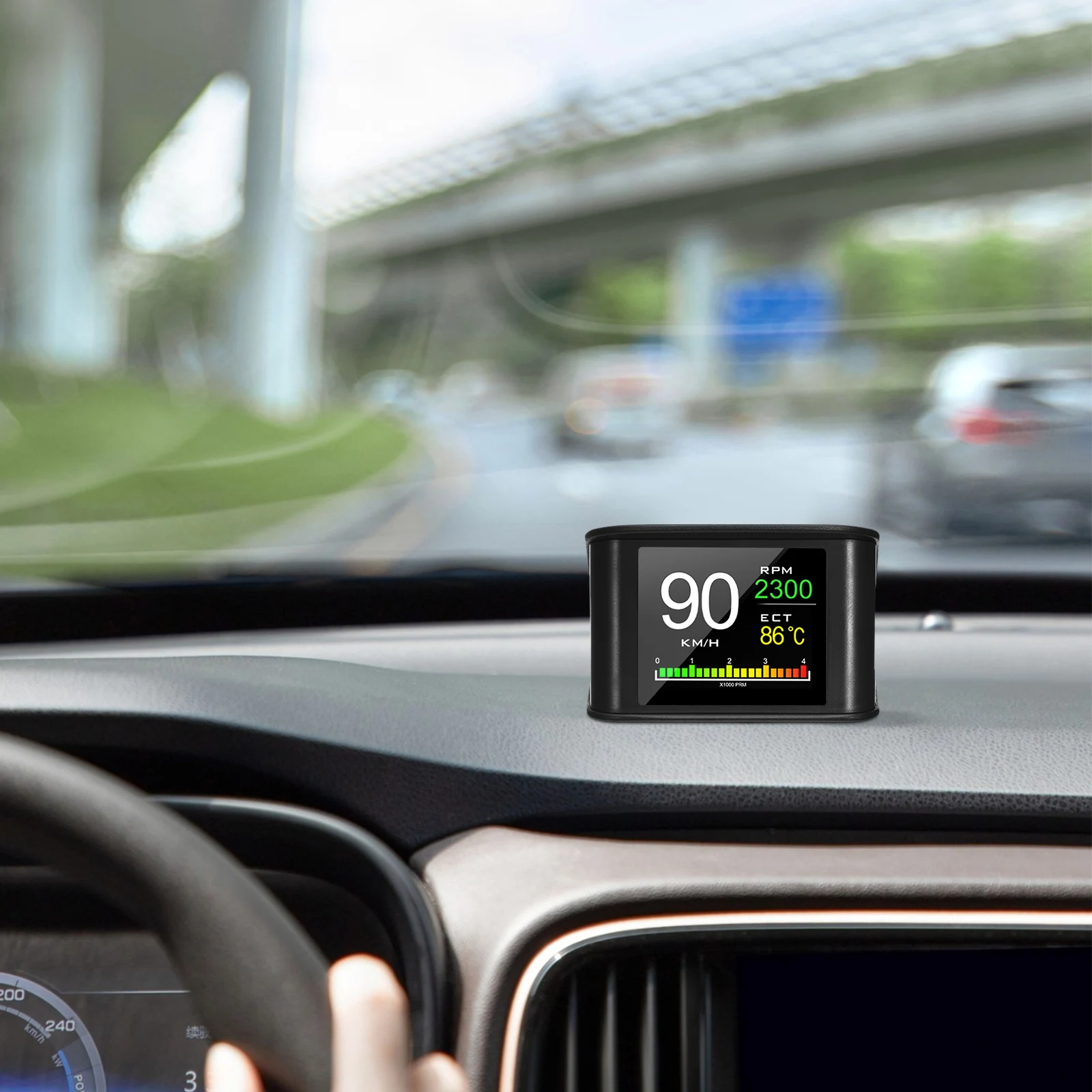 

Head-up Display LCD Monitor Screen Digital Meter Speedometer for Car Driving Safety Portable Car Accessories Automotive Display