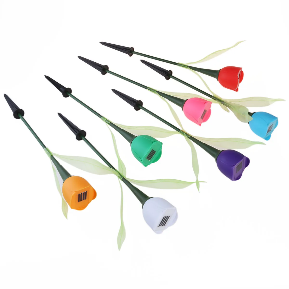 

7 Pcs Solar LED Lamp Tulip Light Outdoor Garden Lawn Lighting Landscape Lights Decorate
