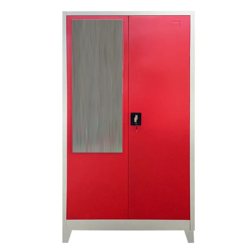 custom.Armario  Cupboard 2 Door Mirror Metal Closet Clothing Modern Design Wardrobe Hanger Cupboards  Cabinet Locker Bedroom War