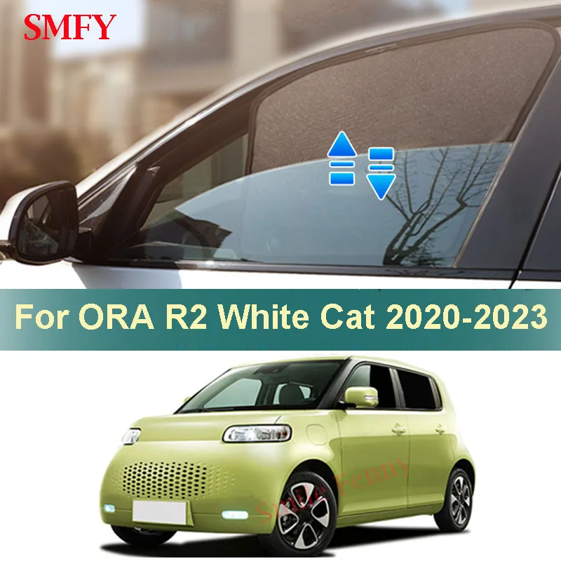 

Magnetic Car Sunshade For GWM ORA R2 White Cat 2020-2023 Sunshield Car Side Window Sunscreen Insulation Sun Visor Mesh Curtains