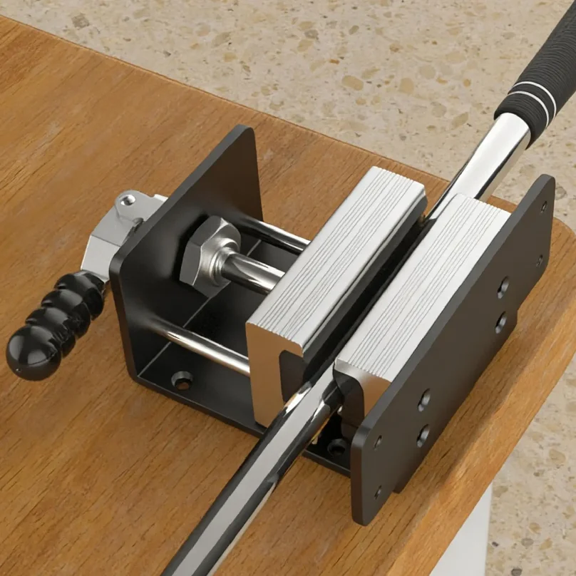 Heavy Duty Golf Club Vise Clamp Non-Slip Precise Tool  Pro Workshop Tool for Regripping & Repair,  Enthusiasts Beginners Golfers