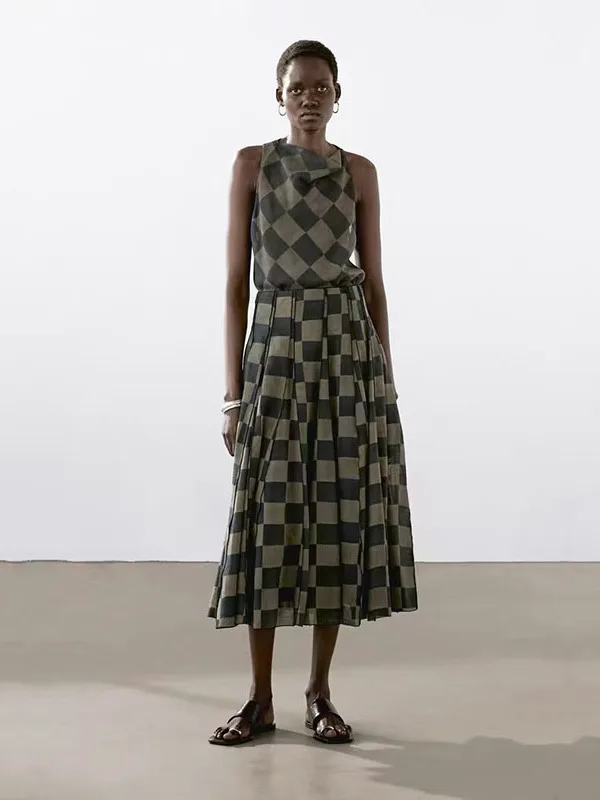 Ele Design Sommer Neue Vintage Urlaub Sle Drapierten Rock frauen Hohe Taille Lose Fit A-Line f-länge kleid