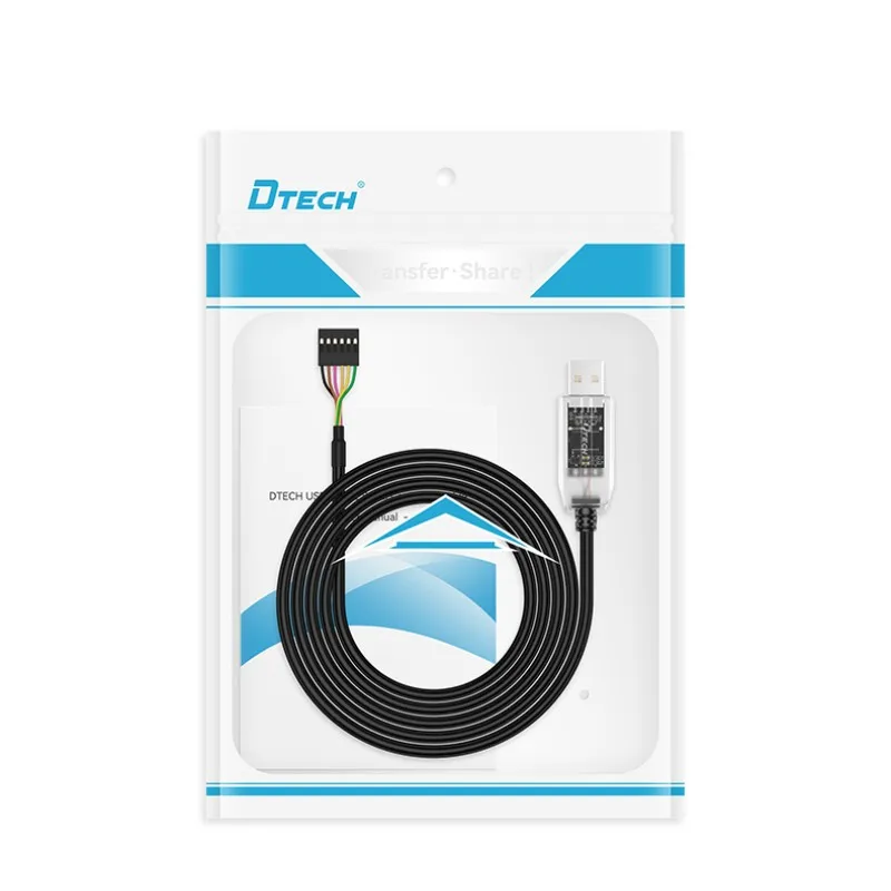 DTECH IOT6552 Cable serie USB a a a UART TTL 3,3 V de 3 pines de alta velocidad de 1 m con luz indicadora