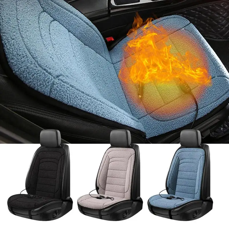 12v Car Heated Seat Covers Seat Cushion Cloth Flannel Auto Seat Heater Winter Warmer Seat Car Styling Pad Cushions For Driver