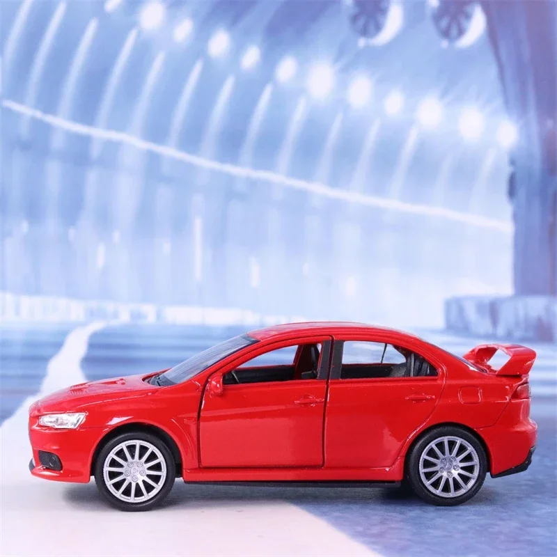 WELLY 1:36 ميتسوبيشي لانسر تطور X الأحمر التراجع سيارة دييكاست سيارة لعبة مجسمة سيارة نموذج سيارة نماذج الاطفال B24