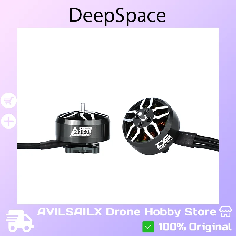 

Бесколлекторный двигатель DeepSpace Aether 1505 4000KV 4S, вал 2 мм, 12N14P для FPV-дронов 2.5-3.5 дюйма, для фристайла, гонок и синевуп-дронов