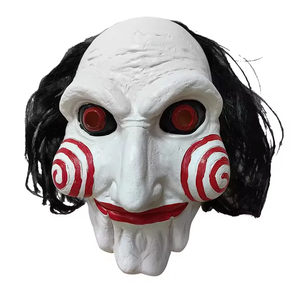 Horror Demon Jigsaw Saw Mask Cosplay Saw X Scary Killers Latex Helmet  Party Costume Masks Adult One Size