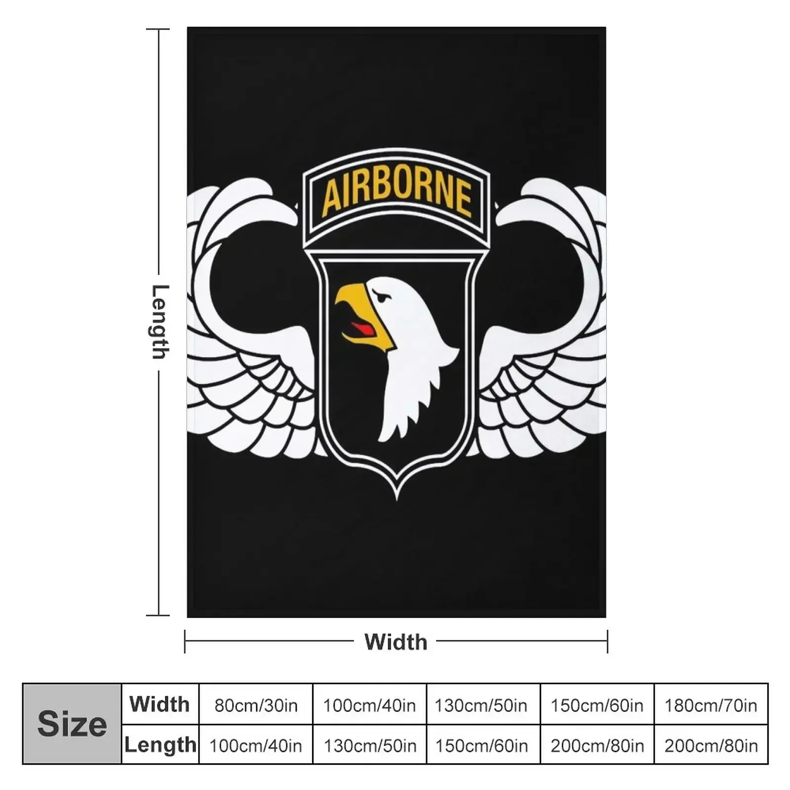 101st Airborne Division Screaming Eagles Throw Blanket Luxury St Warm Plaid Flannel Blankets