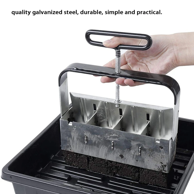 ABUP-Manual Clod Soil Blockers Garden Tools Seeding Tools Soil Block Soil Blocking Tool For Seed Stater Tray