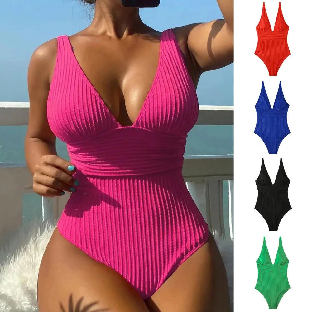 Sexy One Piece Large Swimsuit Closed Plus Size Swimwear Push Up Women\'s Swimming Body Bathing Suit Female Beach Swim Pool Bather