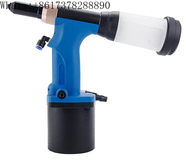 Foot operated self suction pneumatic rivet gun, automated industrial rivet gun, core pulling