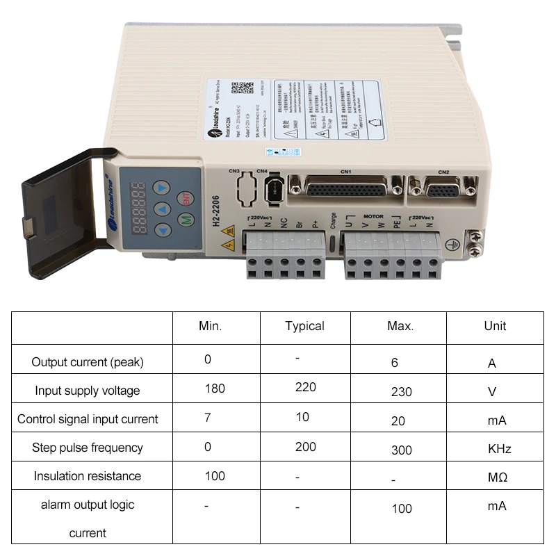 Leadshine Cnc Router Hybrid 220V Servo Drive H2-2206 Nema34 Ac Motor 863hsm80h-E1 8nm kit