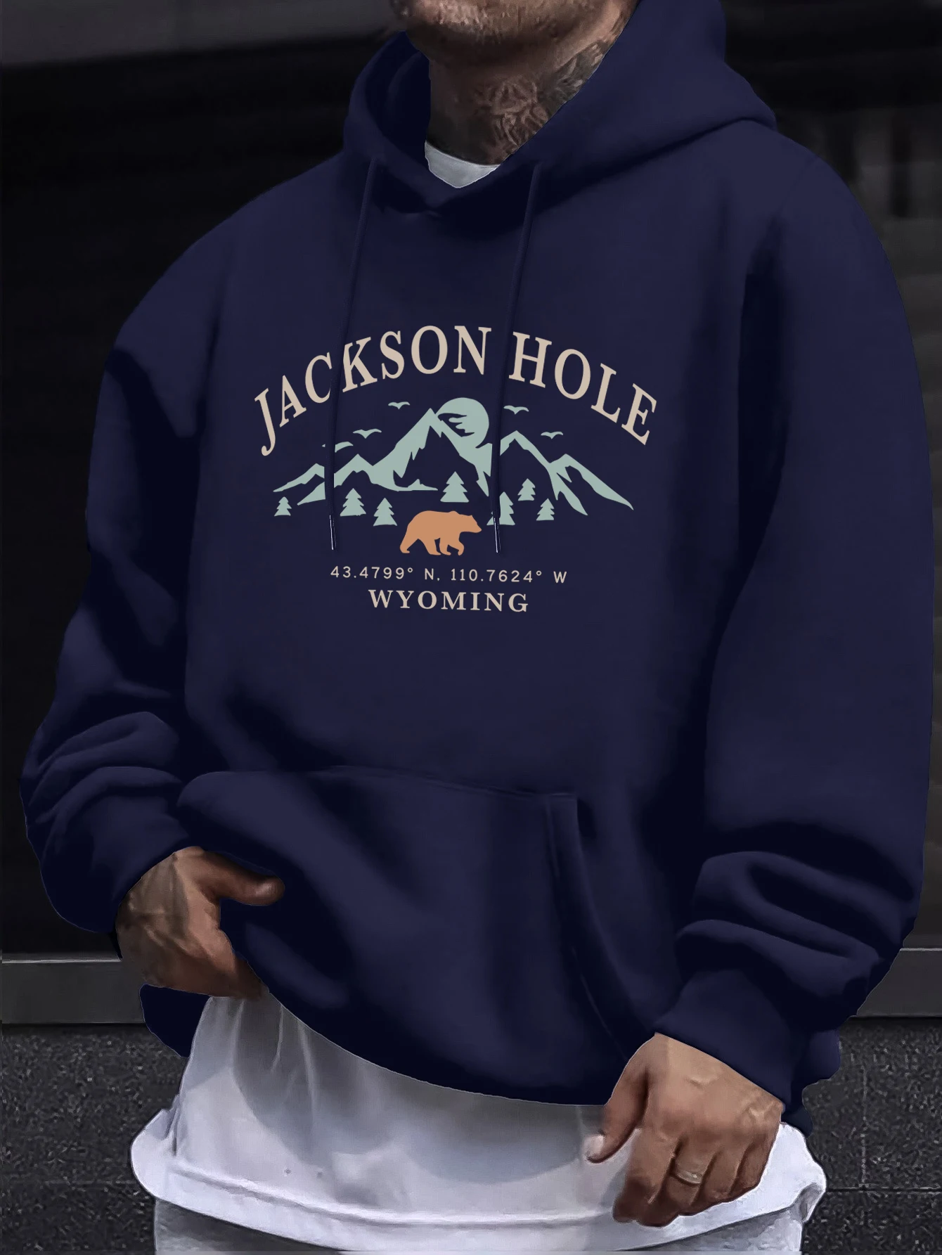 Great Smoky Mountais Tennessee North Caroline Print Man Top Herbst Casual Sweatshirt Street Simple Streetwear Warm Bequemer Hoodie