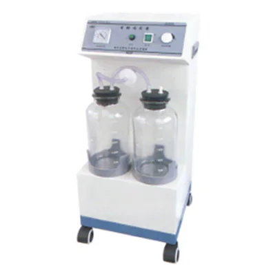 

Medical electric suction pump apparatus double bottles pedal phlegm suction unit