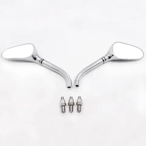 Nuoxintr Espelhos para motocicleta cromados para Yamaha Virago XV 250 500 535 700 750 920 1100 Suzuki Intruder Volusia VS 800 1400 1500