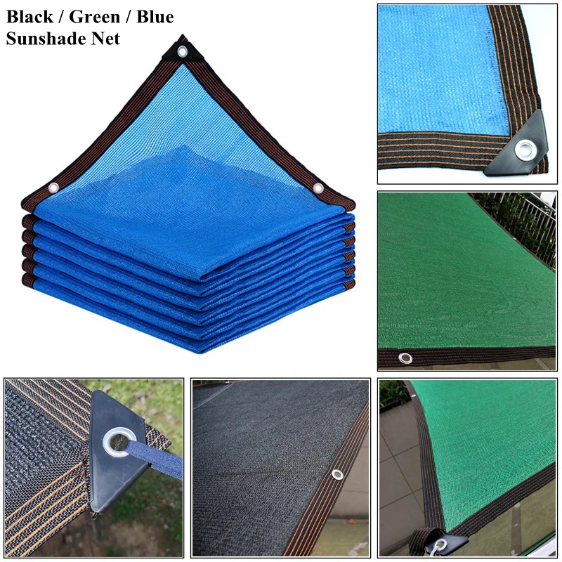 Black Green Blue Anti-UV HDPE 6 12Pin Sunshade Net Garden Succulent Plant Shading Net Outdoor Swimming Pool Cover Sun Shade Net