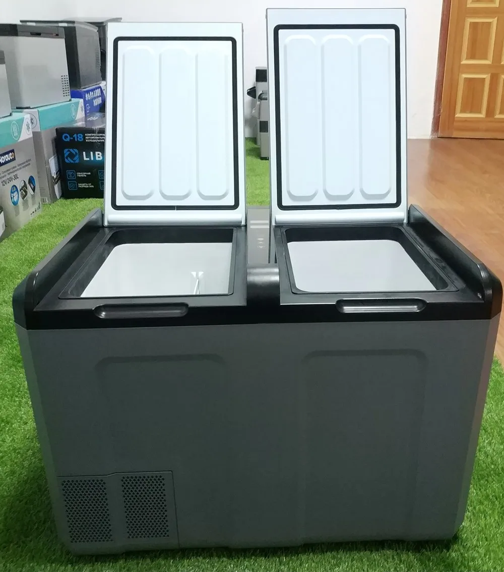 Dual Room Separate Open Car Freezer Refrigerator Integrated Camping Fridge Car Fridge Refrigerator