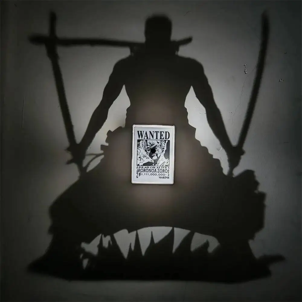 2026 One Piece Roronoa Zoro Lamp Toy Luffy Goku Wall Lamp Shadow Light Projector Lamp Creative Anime Peripherals Collection Gift view 2