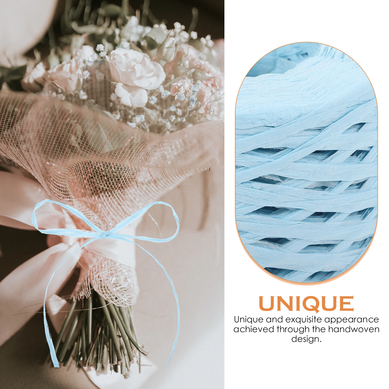 

Colorful Handwoven Raffia Ribbon 3 Rolls for Gift Wrapping Paper Rope Decorative Twine String DIY Craft Projects