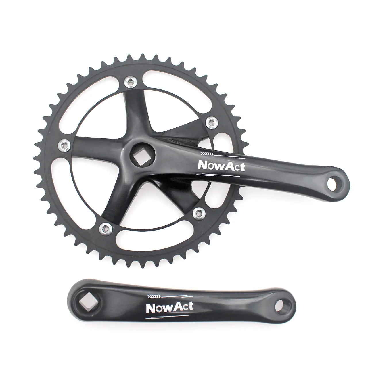 NowAct 48T BCD144 Fixed Gear Bike Crankset Single Speed Crank Set Chain Wheel Tooth Plate Sprocket Bike Accessories Bike Parts