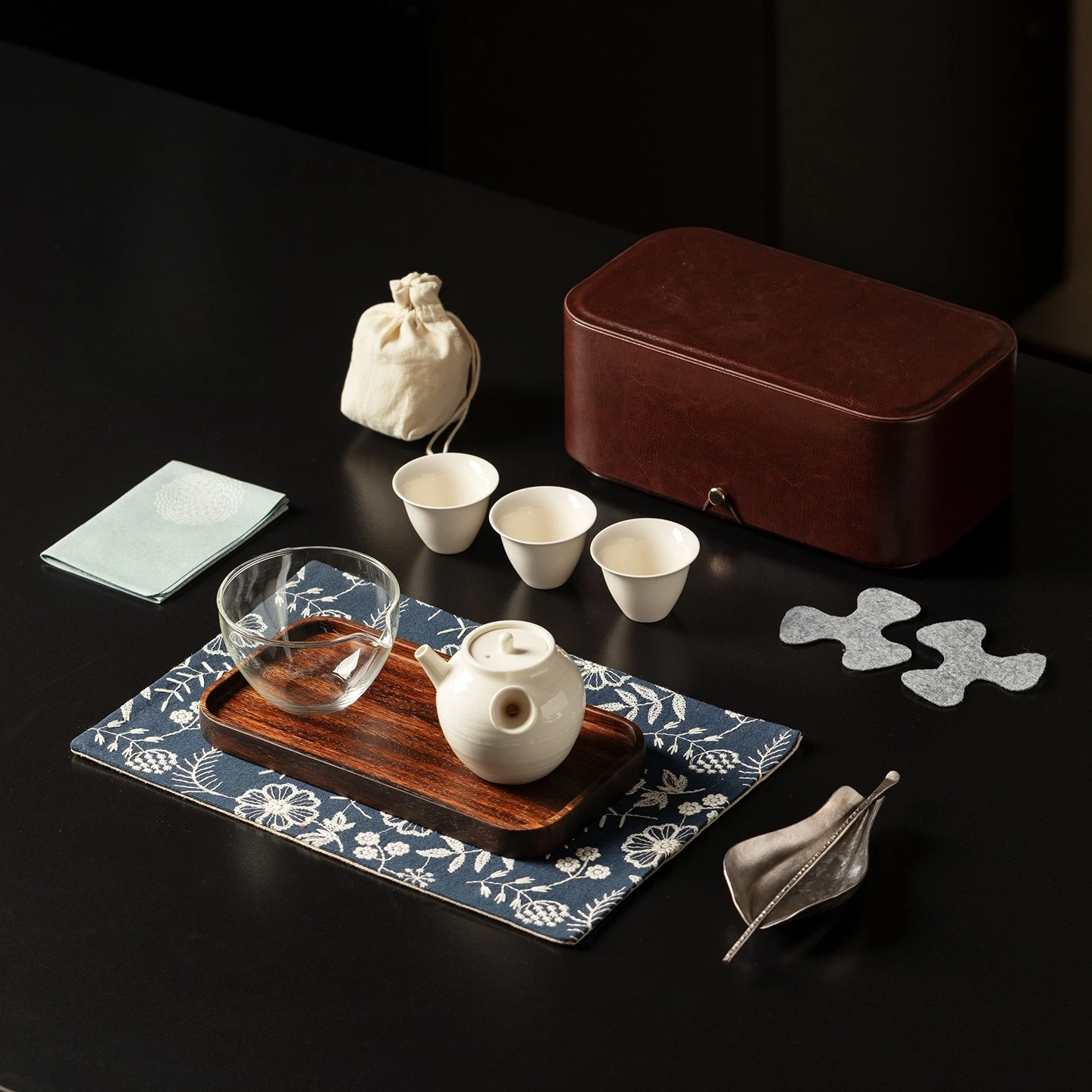 Household one pot three cups dry brewing plate Kung Fu tea set tea set